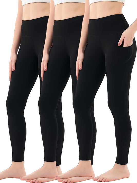 Solid Tummy Control Seamless Yoga Leggings