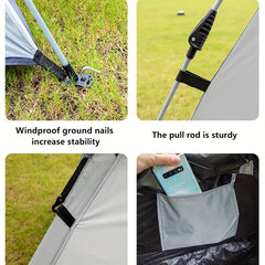Quick Opening Camping Tent Waterproof and Windproof with Sun Shade