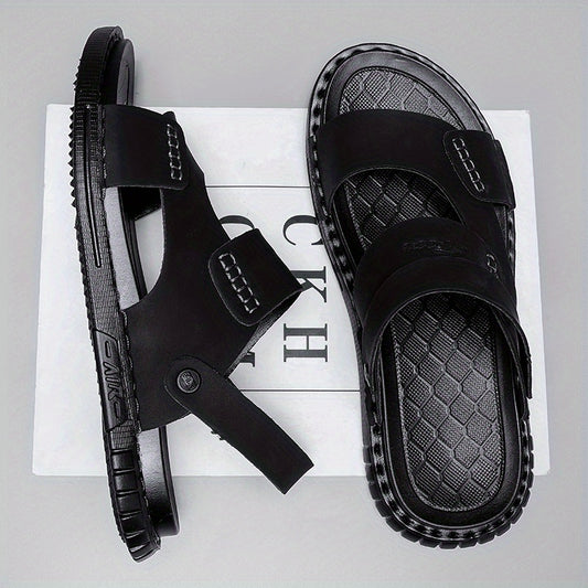 Men's Casual Sandals Slingback PU Slippers Summer Outdoor Walking Shoes
