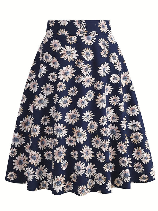 Floral Print Skirt for Spring & Summer Women's Clothing