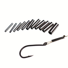 500pcs Copper Tube Connectors Crimping Sleeves Fishing Line Wire Leader