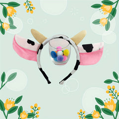 1pc Horn Ear Headband for Birthday Parties Halloween Cow Costume