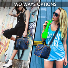 Stylish Insulated Lunch Bag with Hook & Loop Fastener Zipper & Shoulder Strap