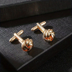 Fried Dough Twists Cufflinks Sleeve Nails for Men's Shirts