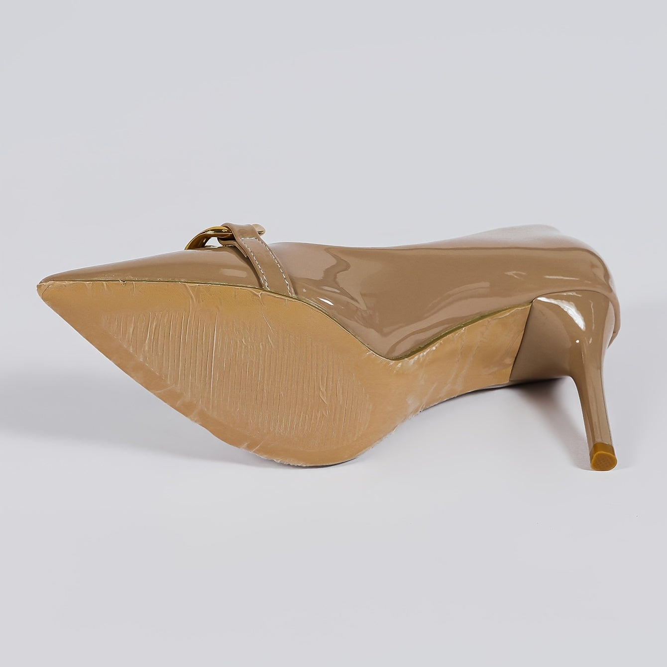 Metal Decor Pointed Toe High Heels Stiletto Pumps