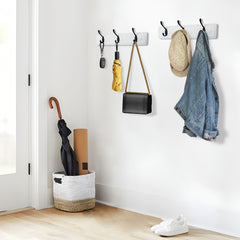 Wall Mounted Coat Rack 6 Hooks 40 64 Cm Coat & Hat Rack for Hallways Living