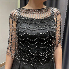 1920s Vintage Beaded Tassel Fishtail Wrap