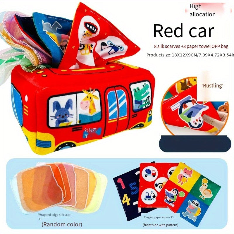Infant Toys Cloth Book Tissue Box Early Education Toys
