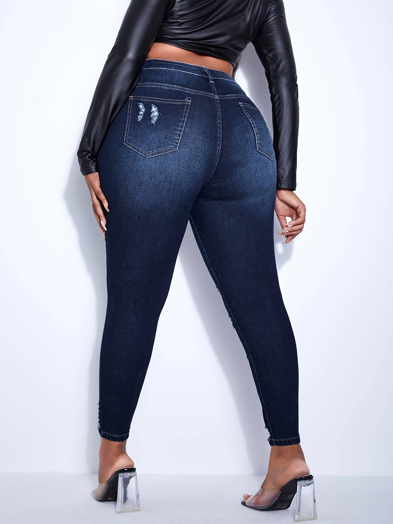  Ripped High Rise Skinny Jeans