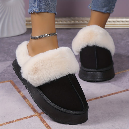 Women's Plush Snow Boots Lightweight Casual Platform Shoes