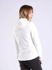 Women's Fleece Hooded Jacket Soft Thermal Zip Up Jacket Winter Outdoor