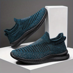 Men's Knitted Slip On Casual Shoes Breathable Lightweight Sock Shoes