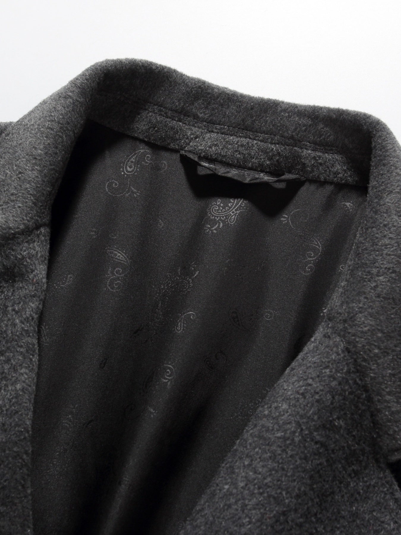 Men's Wool Blend Trench Coat Slim Fit Lapel Overcoat