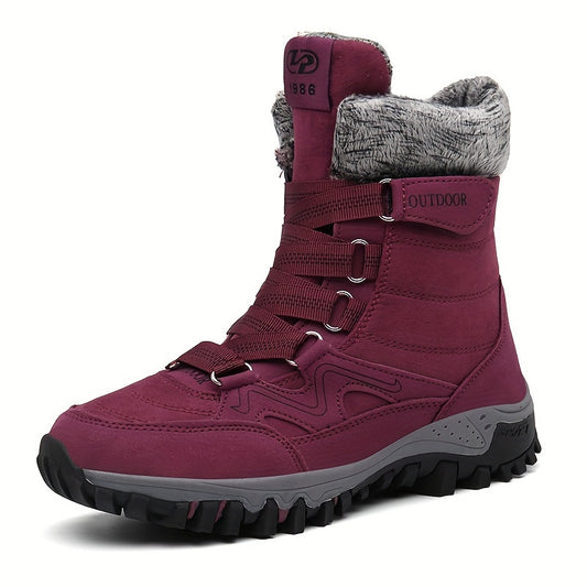 Plush Snow Boots Warm Hiking Shoes Women's Footwear