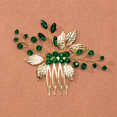 Crystal Leaf Vine Hair Comb Rhinestone Bridal Hair Pin