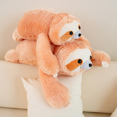 1pc Sloth Plush Toy Laying Down Stuffed Animal Soft Polyester Creative Doll