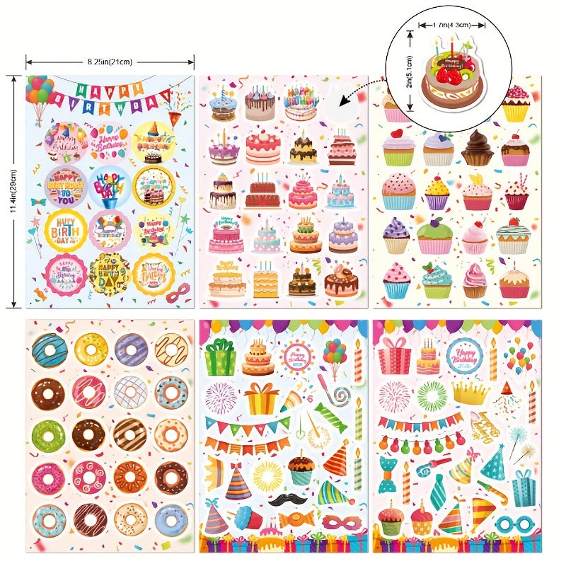Happy Birthday Waterproof Sticker for Party Decoration