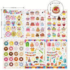 Happy Birthday Waterproof Sticker for Party Decoration