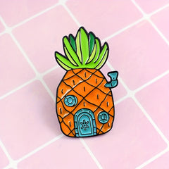 Fruit Pineapple House Brooch For Men
