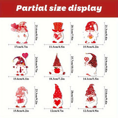 9 Sheets Window Clings Decorations Party Ornaments Vinyl Window Sticker Decals