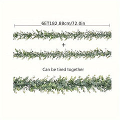 Artificial Eucalyptus Wreath Green Vine for Wedding Background Arch Wall Decor