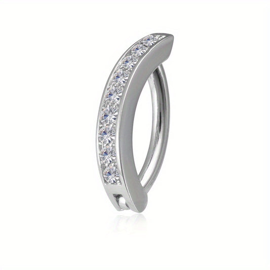 Zircon Curved Barbell Belly Button Ring