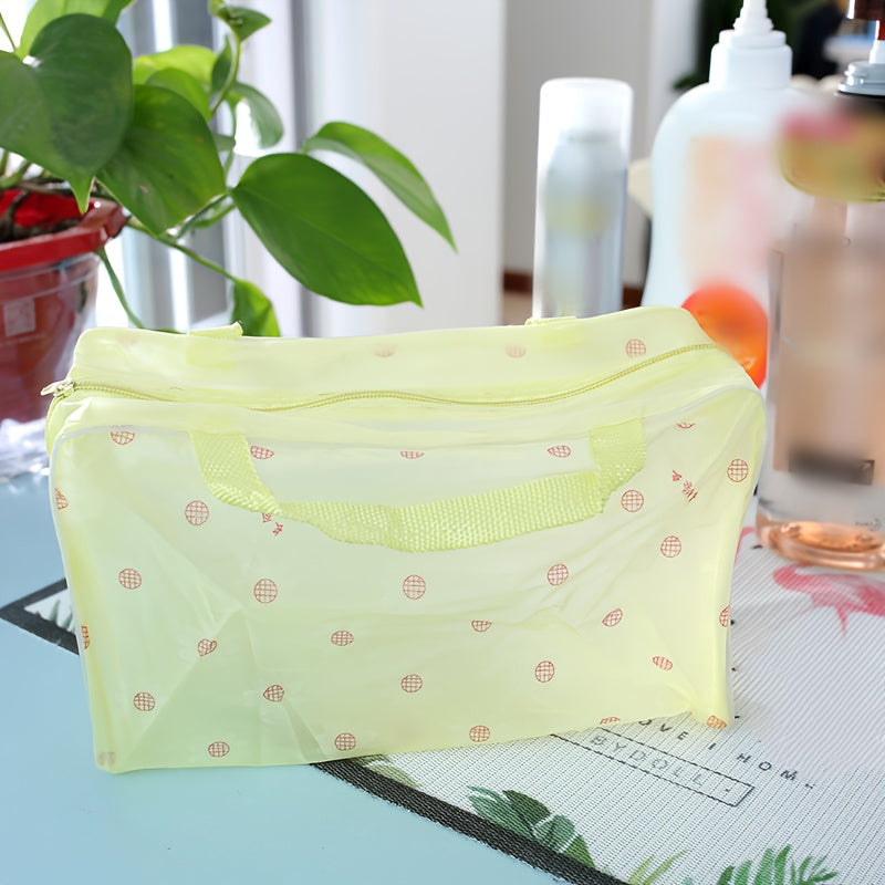 Floral Translucent Toiletry Bag Travel Storage