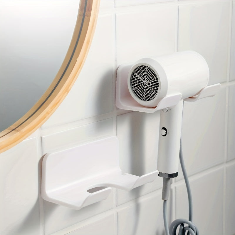 Hair Dryer Holder Wall Mounted Bathroom Storage Rack Self Adhesive