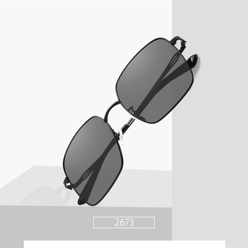 Square Frame Sunglasses Black Polarized UV400