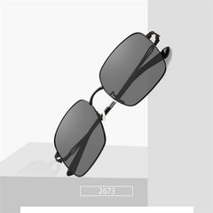 Square Frame Sunglasses Black Polarized UV400