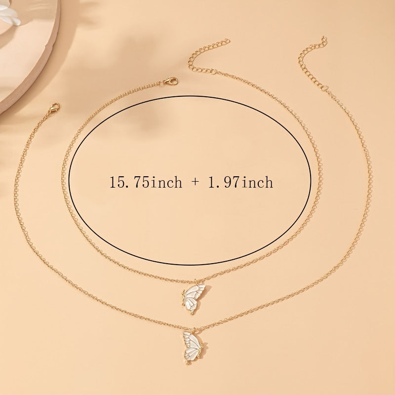 Butterfly Friendship Necklace Set with Box