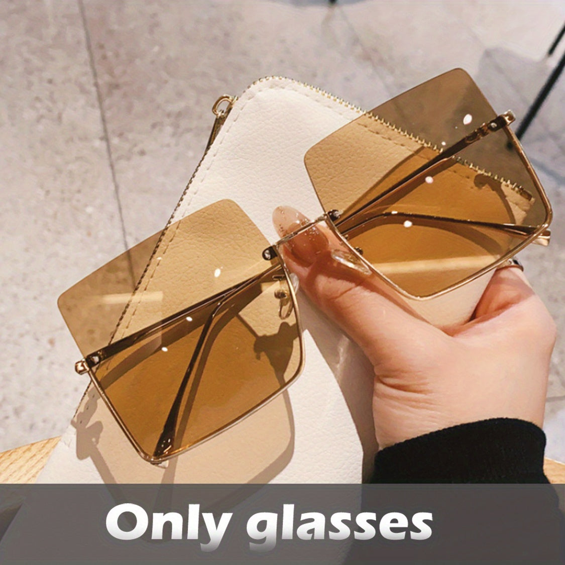 Y2K Tinted Lens Sunglasses Semi Rimless UV400
