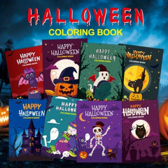 Halloween Coloring Book Puzzle Game for Kids
