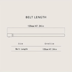 Men's Adjustable Leather Belt with Square Pin Buckle