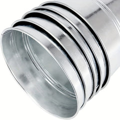 5pcs Galvanized Bucket Metal Flower Pot Round Planter Plant Basket
