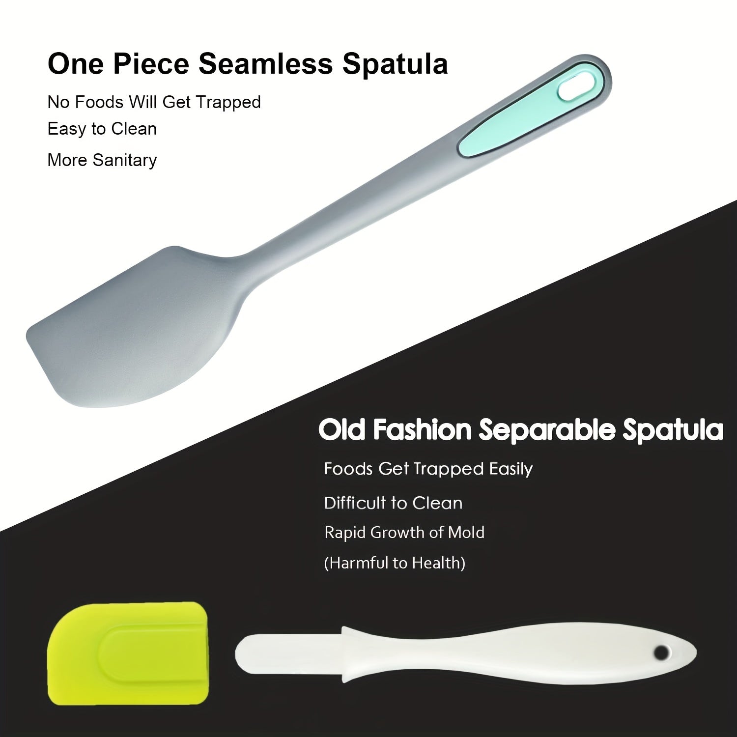 6pcs Silicone Spatula Set, Heat-Resistant Turner Spatulas, Nonstick Baking