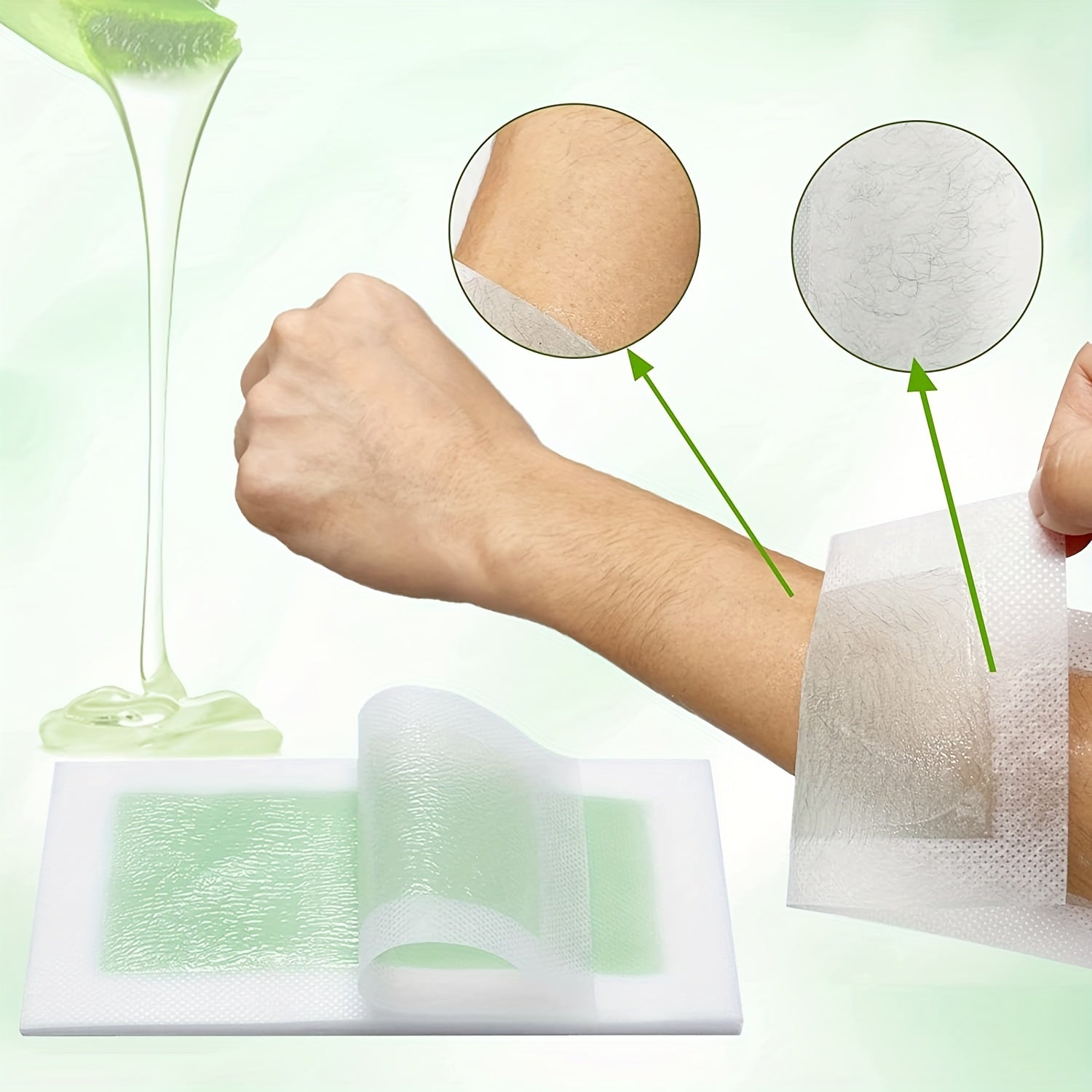 Painless Wax Strips for Arms Legs Underarms - All Skin Types