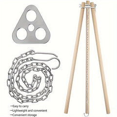 Stainless Steel Campfire Tripod for Outdoor Cooking