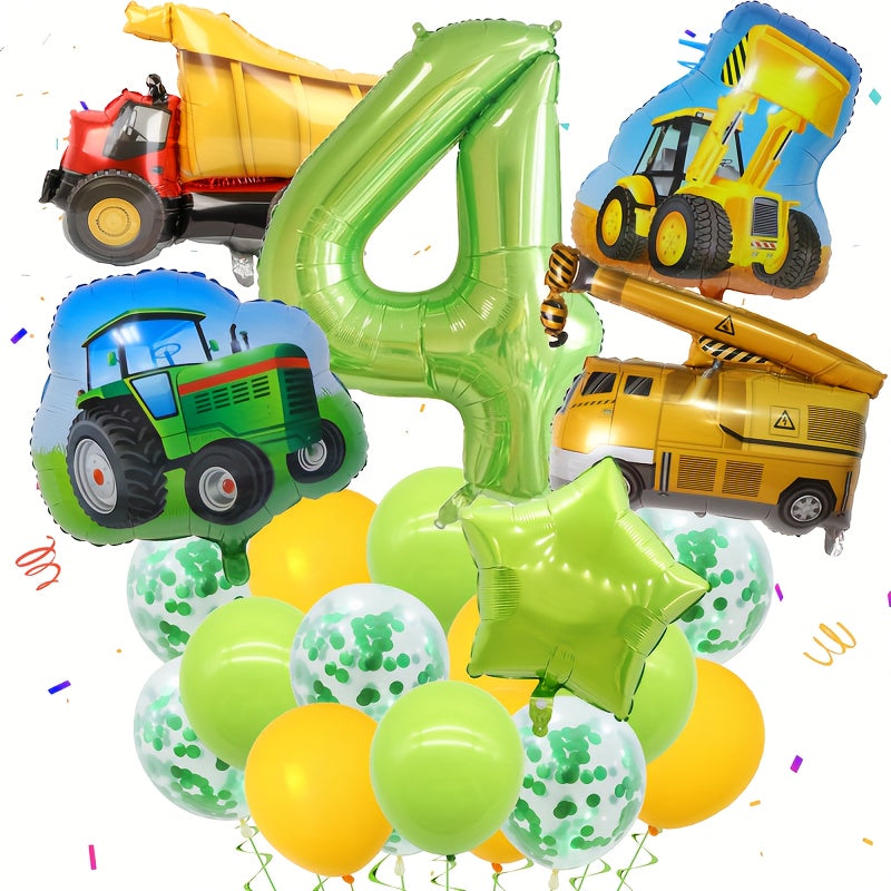 18pcs Tractor Birthday Party Supplies Construction Birthday Decorations