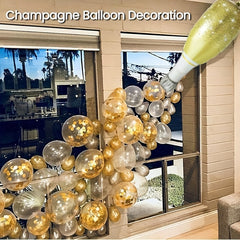 2pcs Champagne Bottle Foil Balloon for Party Decor