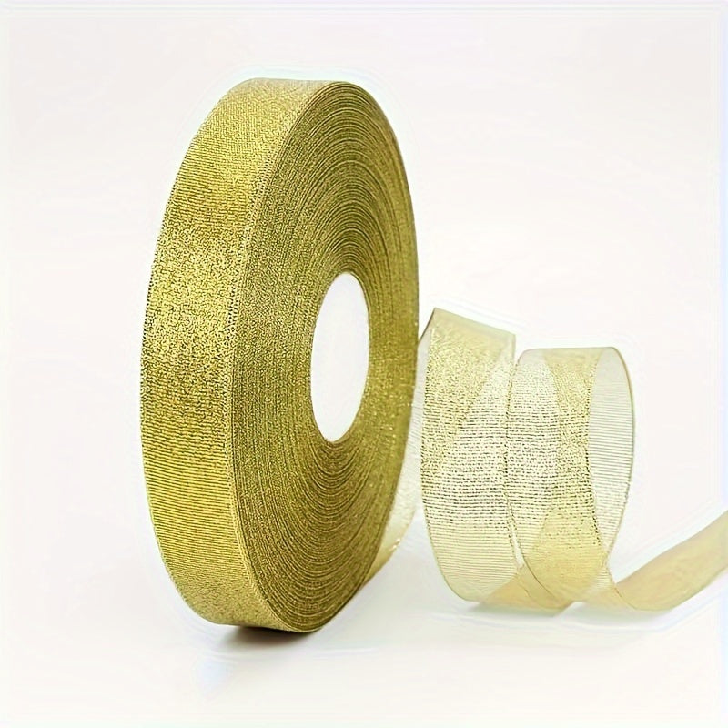 Gold & Silver Gift Wrapping Ribbon Holiday Decor Christmas Tree Ornament Bou