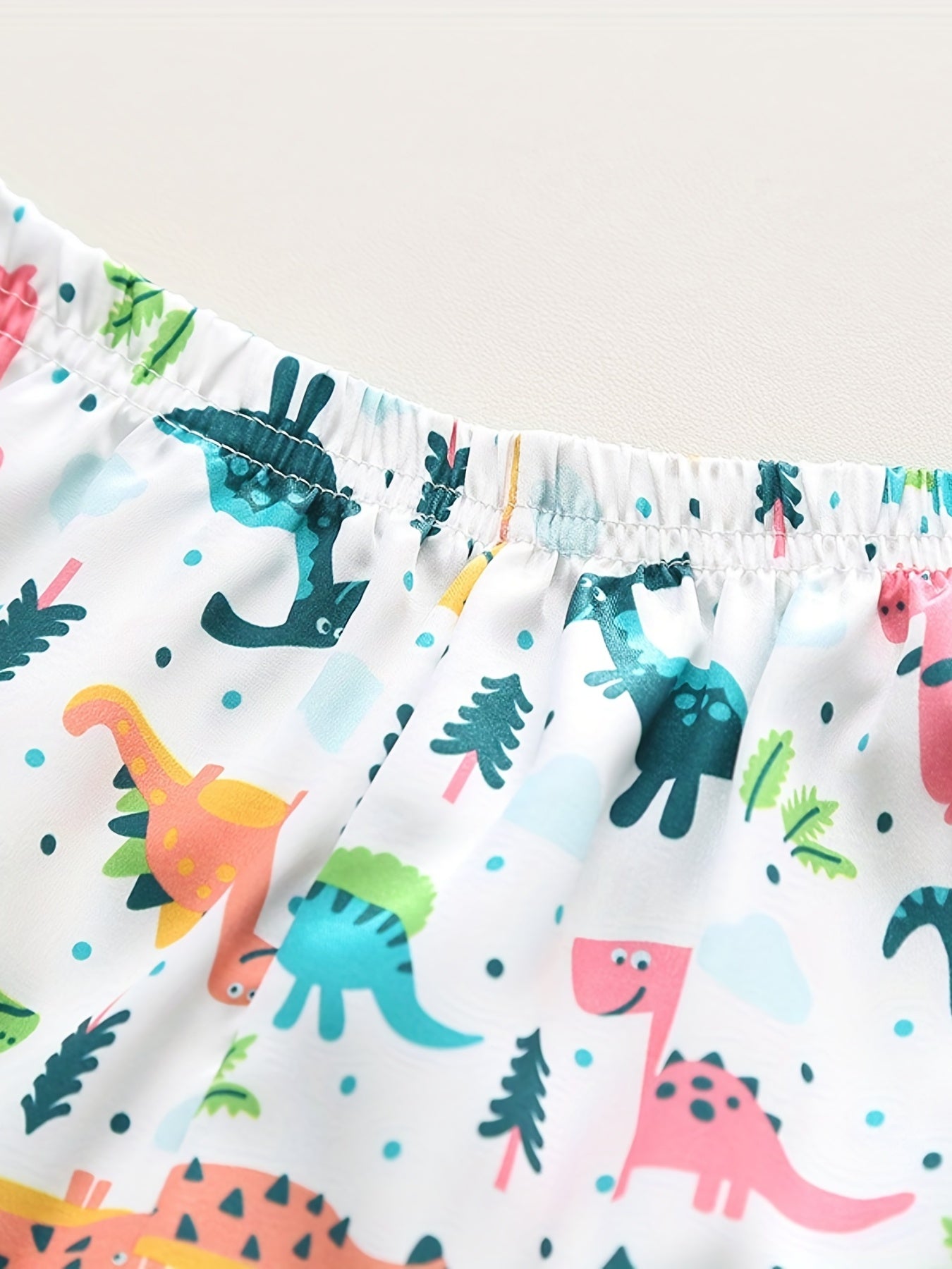 Boys Dinosaur Pajama Set Short Sleeves Tops & Bottoms