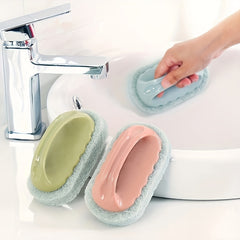 Easy to Use Cleaning Sponge With Handle for Kitchen and Bathroom Cleaning