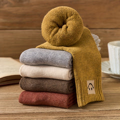 5 Pairs Smiling Face Print Socks Comfy Mid Tube Women's Stockings