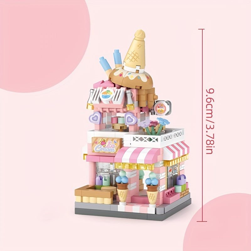 Building Blocks Ice Cream Shop Toy Set