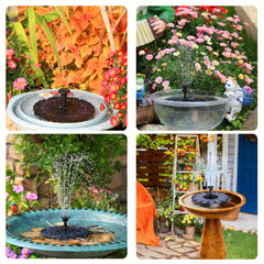 Solar Fountain Bird Bath Fountain Upgrade Glass Panel Solar Fountain