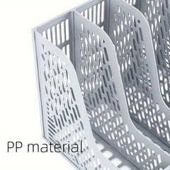12pcs File Holder Desktop File Storage Holder with Pen Holder