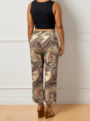  Paisley Floral Wide Leg Trousers