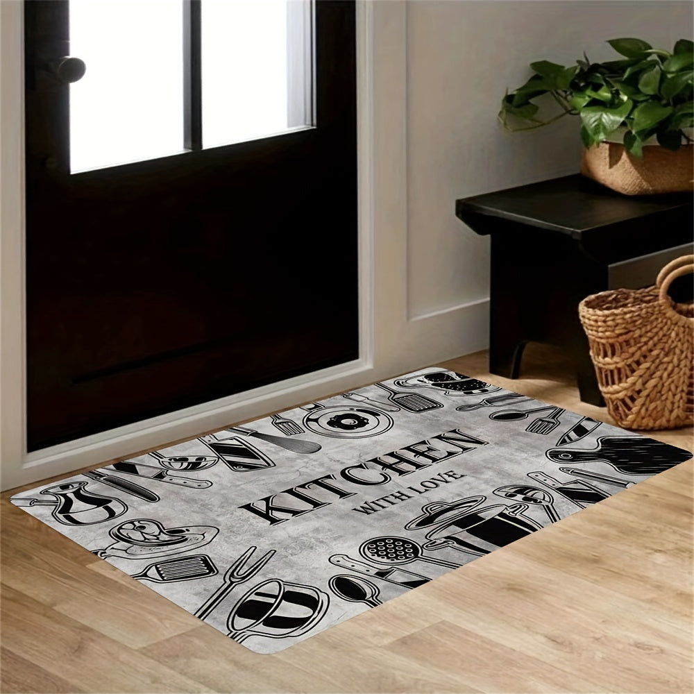 Stain Resistant Memory Foam Kitchen Rug Anti Fatigue Mat