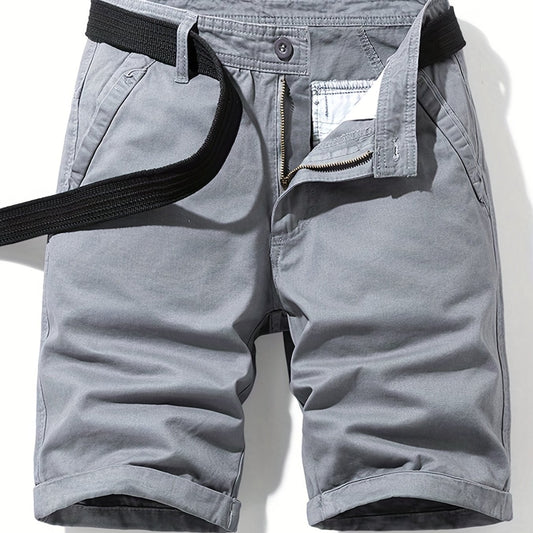 Men's Casual Cotton Cargo Shorts for Summer Outdoor Activities